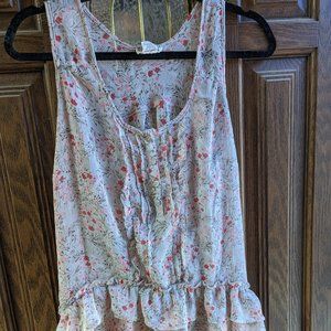 Myth Opaque Flowy Button Up Top